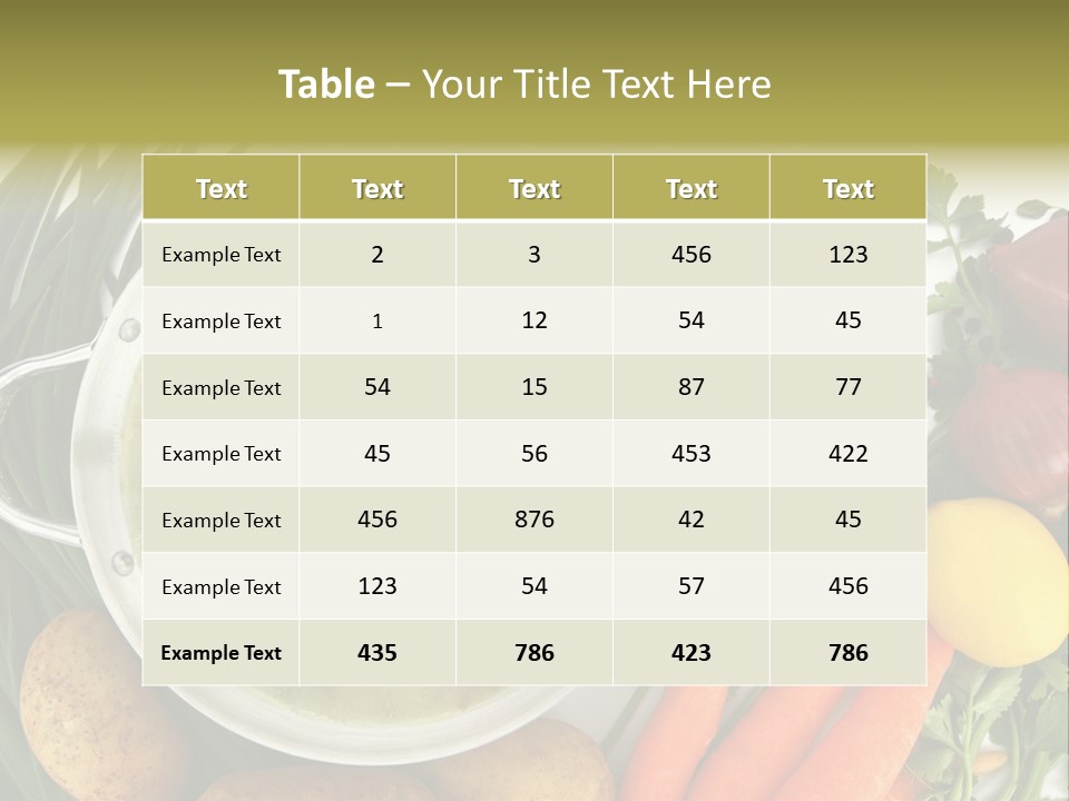 Lunch Cooking Ingredient PowerPoint Template