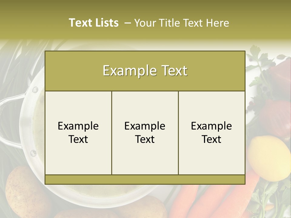 Lunch Cooking Ingredient PowerPoint Template