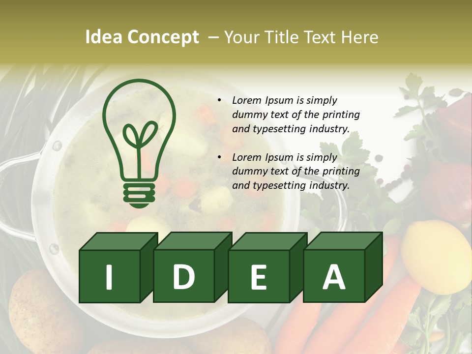 Lunch Cooking Ingredient PowerPoint Template