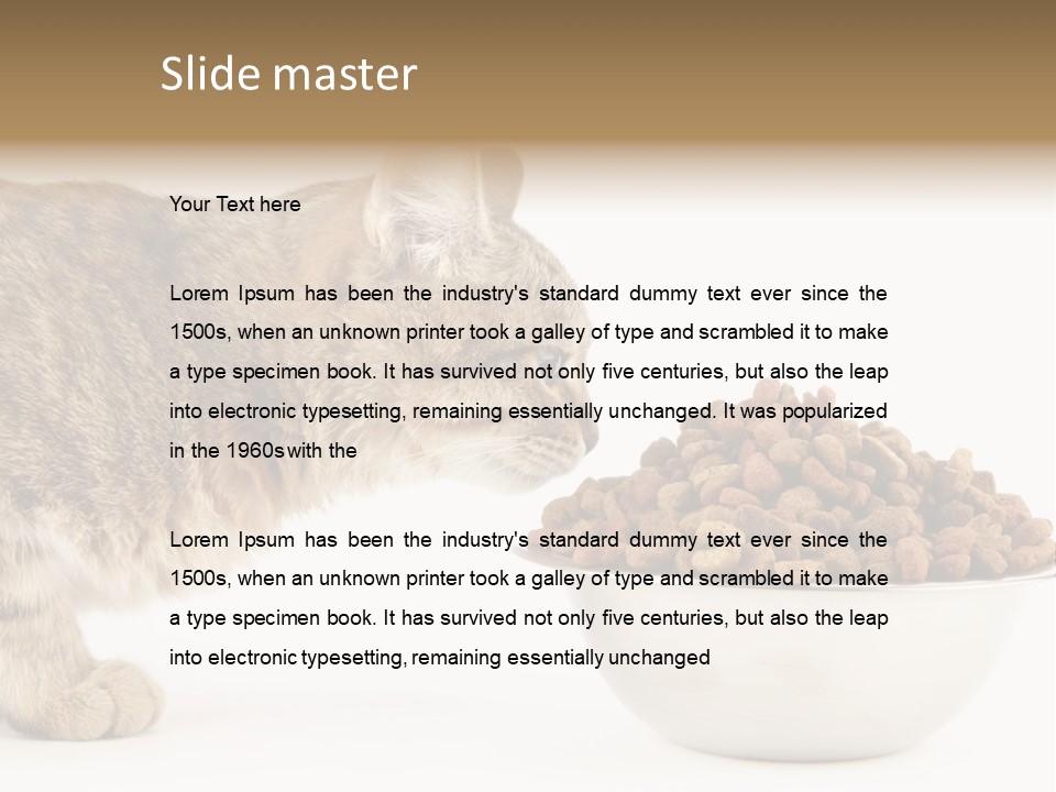 Cat Fur Food PowerPoint Template
