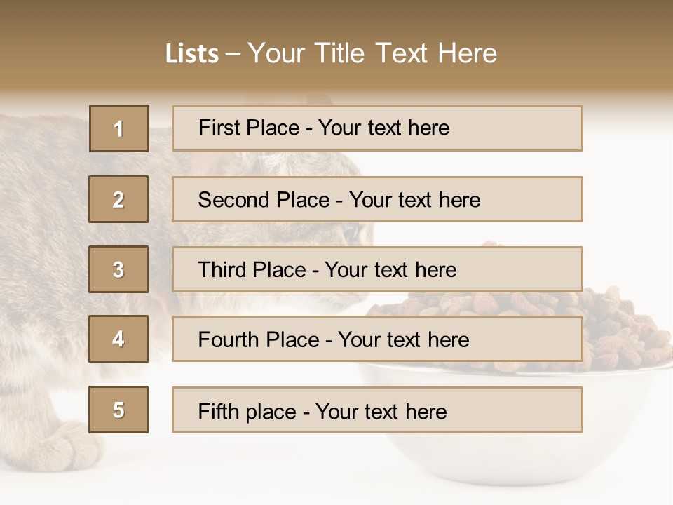 Cat Fur Food PowerPoint Template