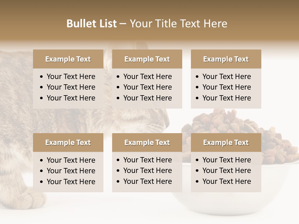Cat Fur Food PowerPoint Template