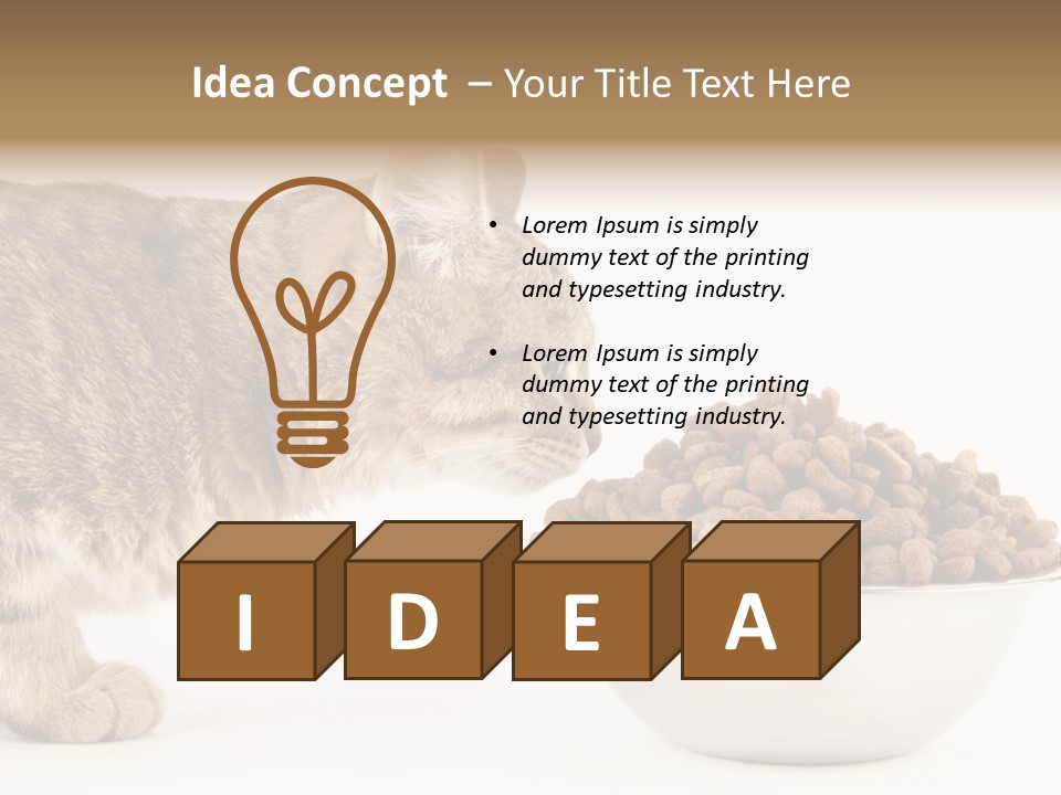 Cat Fur Food PowerPoint Template