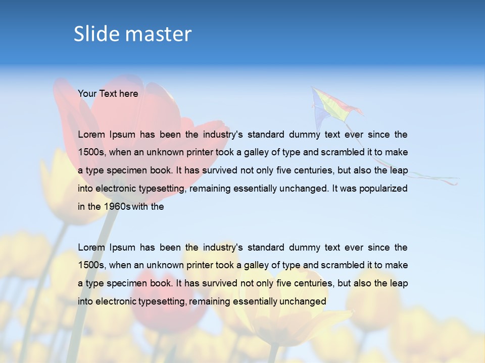 Freedom Gardening Flower PowerPoint Template