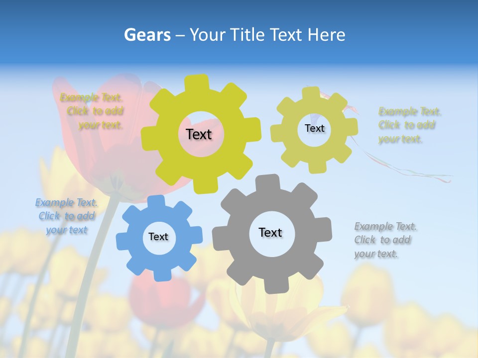 Freedom Gardening Flower PowerPoint Template