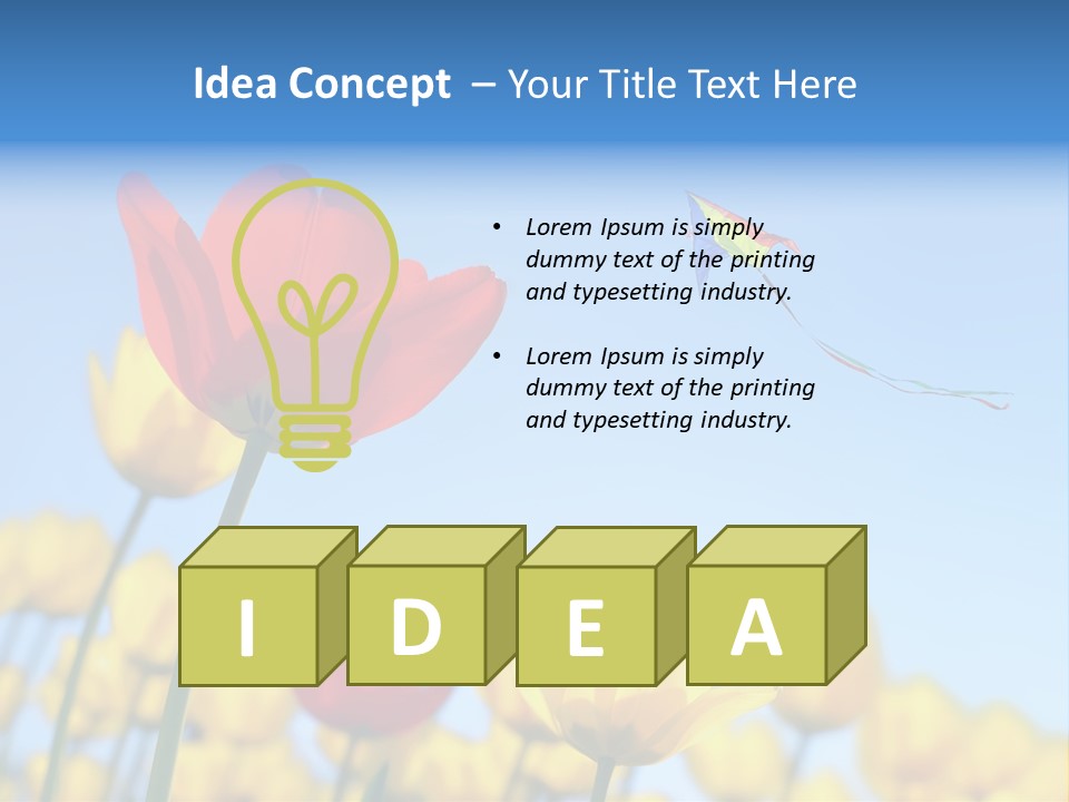 Freedom Gardening Flower PowerPoint Template