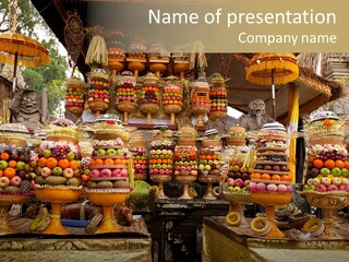 Fruits Ritual Costumes PowerPoint Template