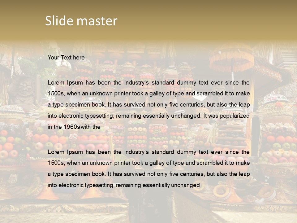 Fruits Ritual Costumes PowerPoint Template