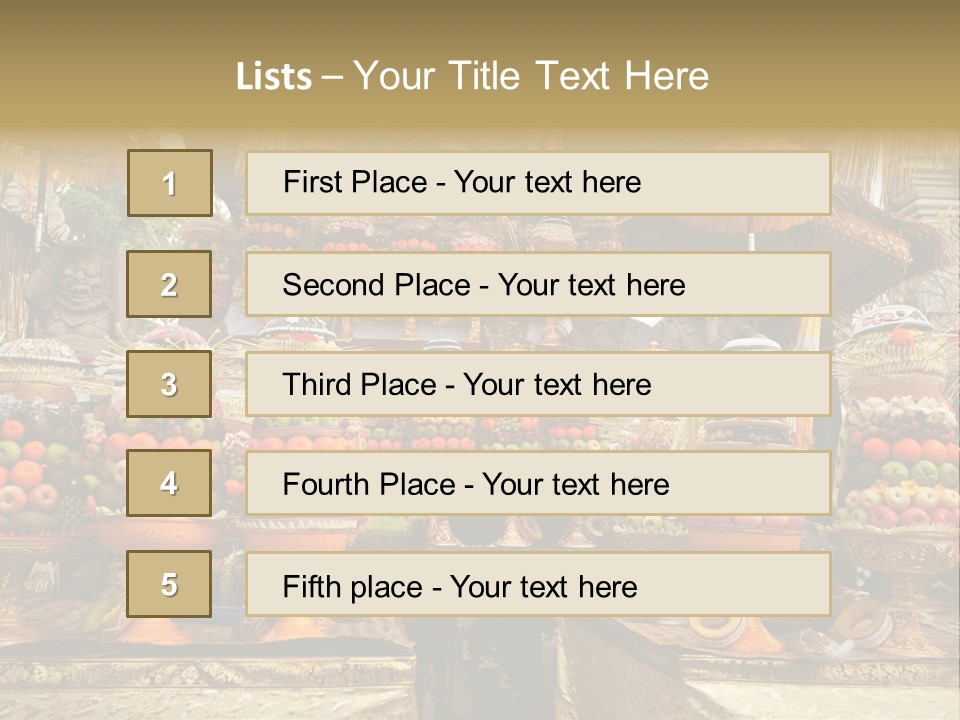Fruits Ritual Costumes PowerPoint Template