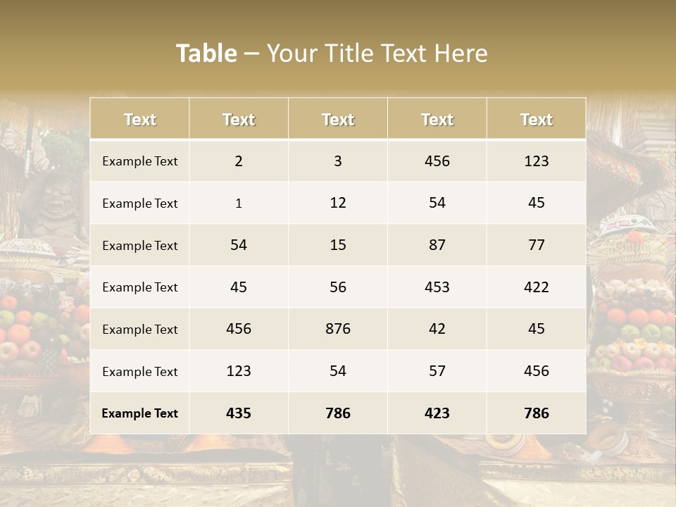 Fruits Ritual Costumes PowerPoint Template
