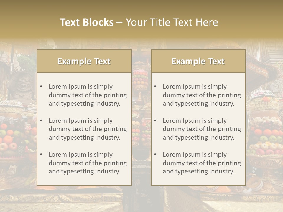 Fruits Ritual Costumes PowerPoint Template