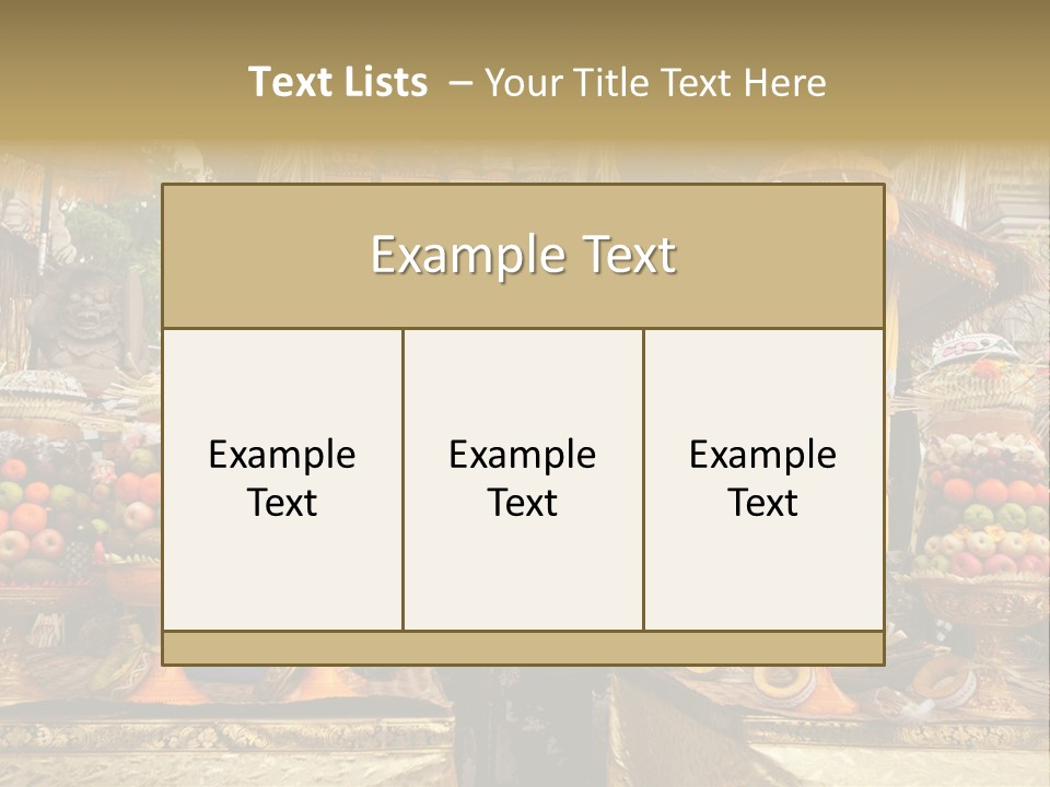 Fruits Ritual Costumes PowerPoint Template