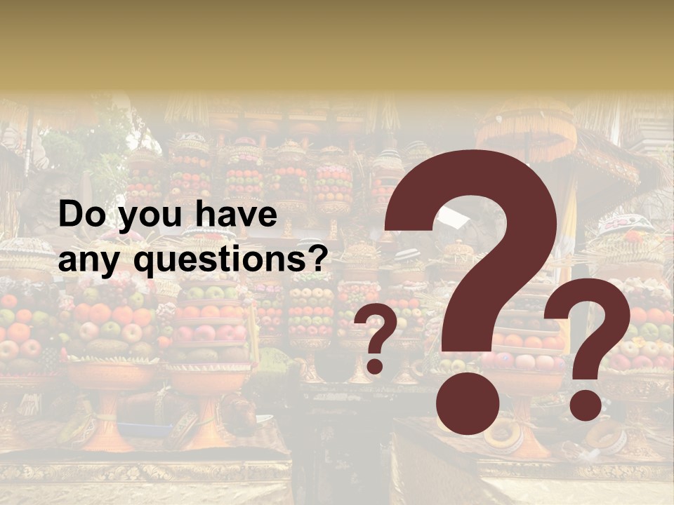 Fruits Ritual Costumes PowerPoint Template