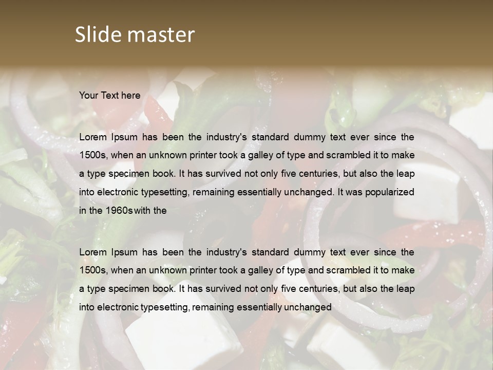 Vegetables Fork Food PowerPoint Template