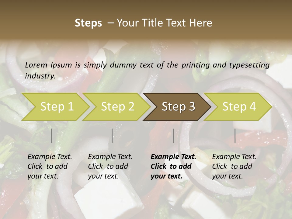 Vegetables Fork Food PowerPoint Template