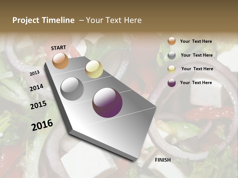 Vegetables Fork Food PowerPoint Template