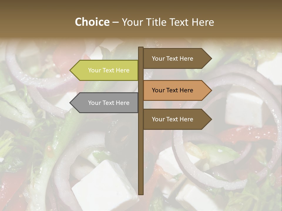 Vegetables Fork Food PowerPoint Template