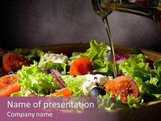 Salad Raw Breakfast PowerPoint Template