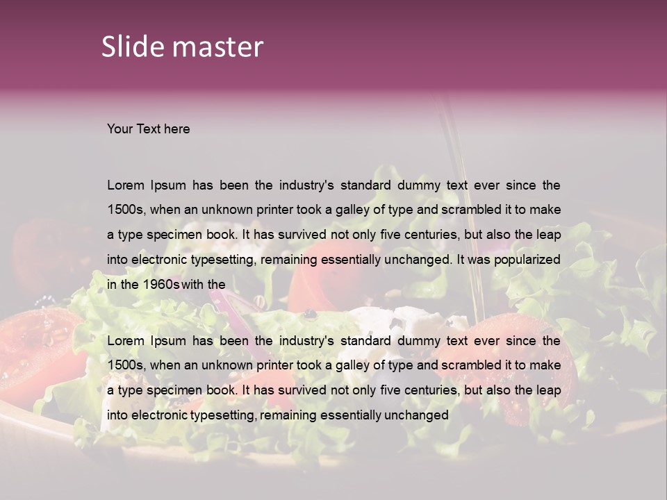 Salad Raw Breakfast PowerPoint Template