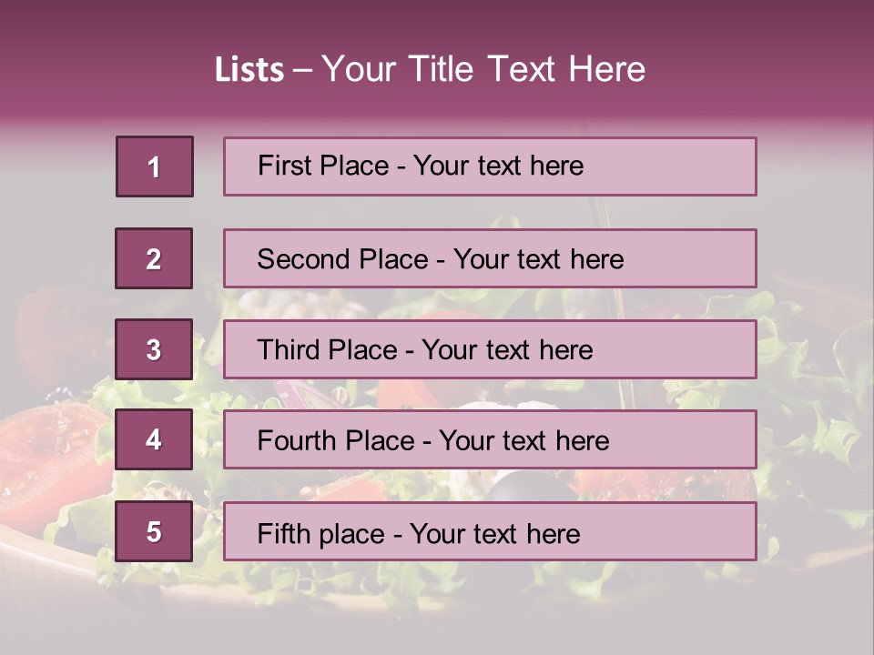 Salad Raw Breakfast PowerPoint Template