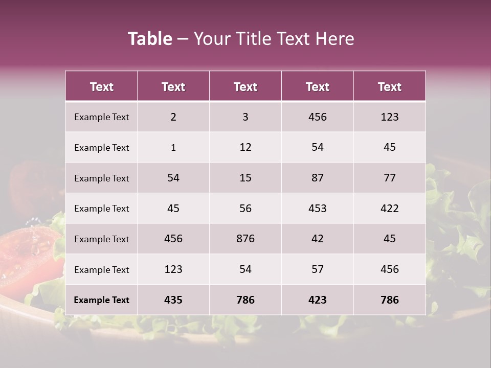 Salad Raw Breakfast PowerPoint Template
