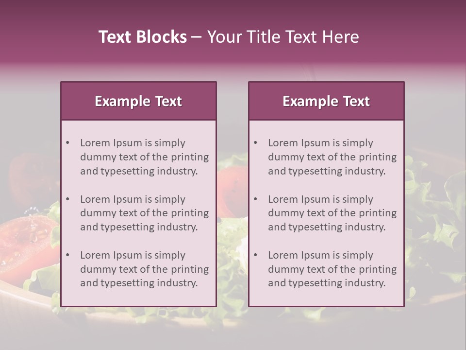 Salad Raw Breakfast PowerPoint Template