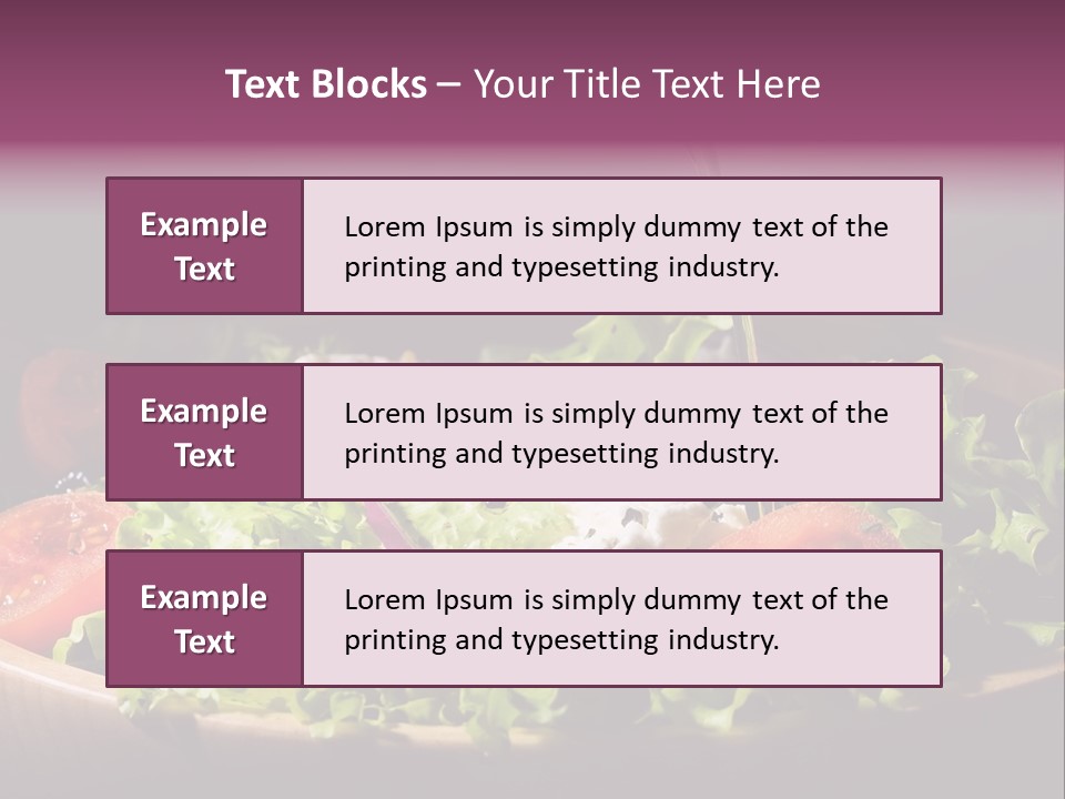 Salad Raw Breakfast PowerPoint Template