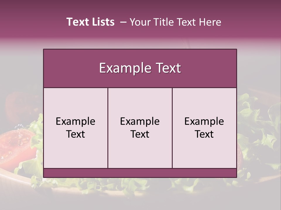Salad Raw Breakfast PowerPoint Template