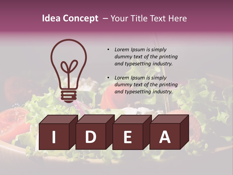 Salad Raw Breakfast PowerPoint Template