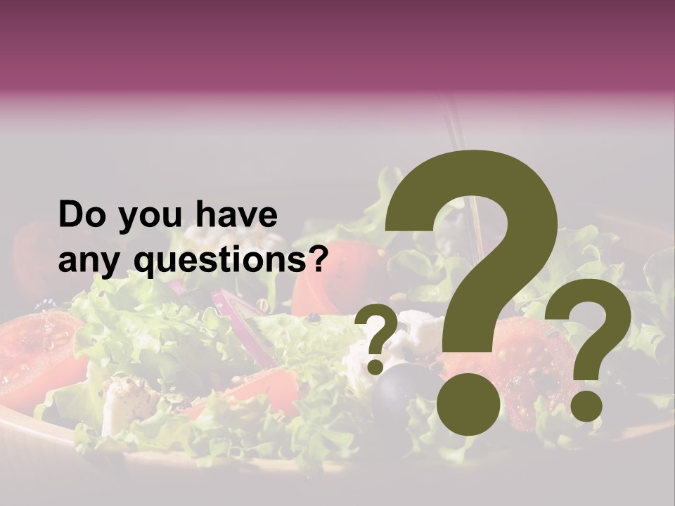 Salad Raw Breakfast PowerPoint Template