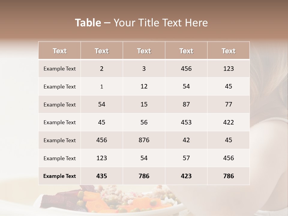 Dinner Rational Vegetarian PowerPoint Template