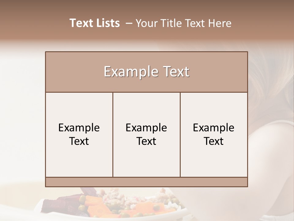 Dinner Rational Vegetarian PowerPoint Template