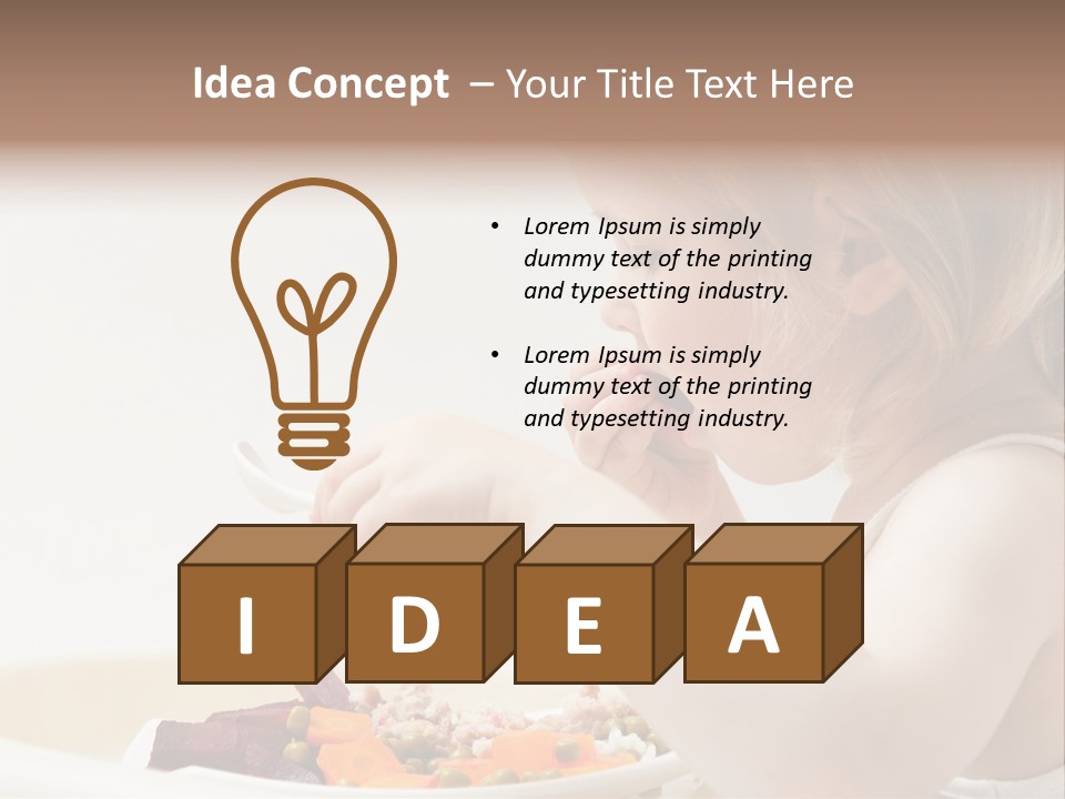 Dinner Rational Vegetarian PowerPoint Template