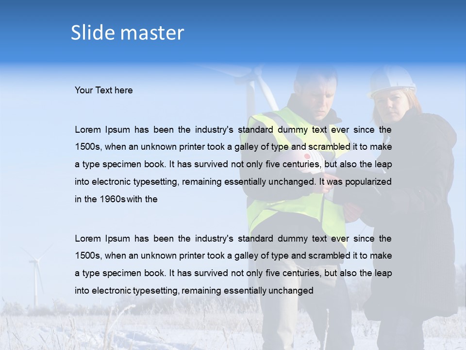 Manager Expert Blue PowerPoint Template