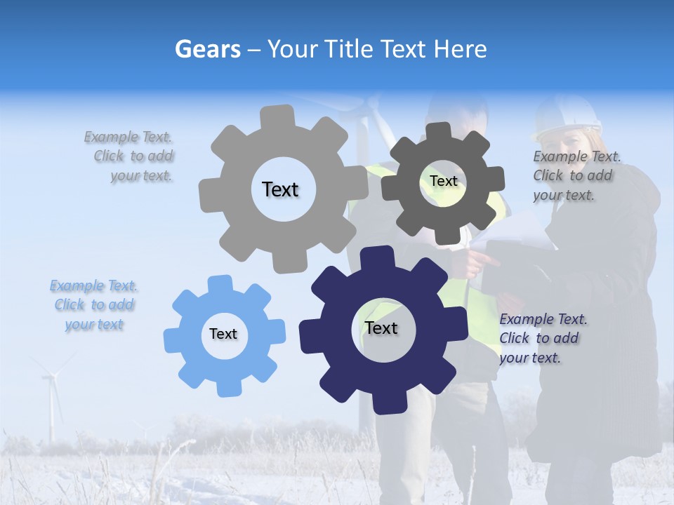 Manager Expert Blue PowerPoint Template