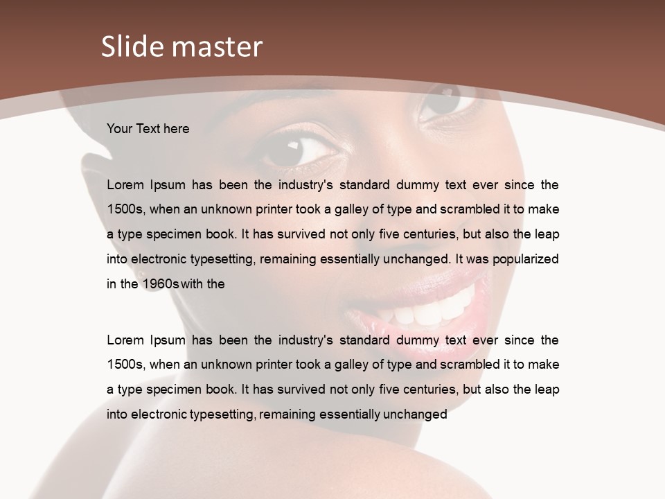 Healthy Face Happy PowerPoint Template