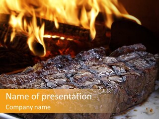 Eat Flame Roast PowerPoint Template