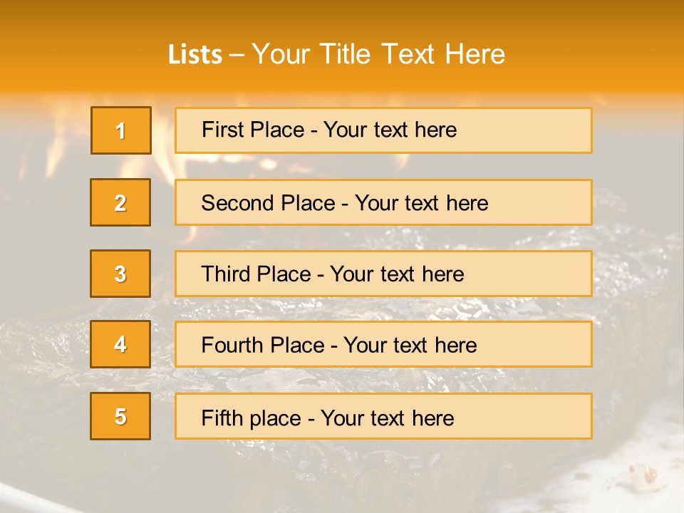 Eat Flame Roast PowerPoint Template