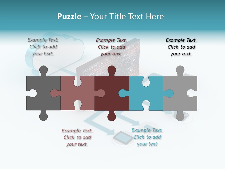 Computer Equipment Center Using Computer PowerPoint Template