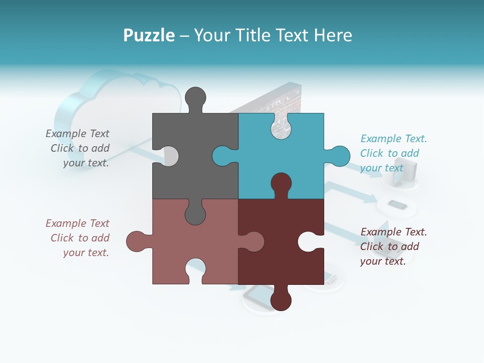 Computer Equipment Center Using Computer PowerPoint Template