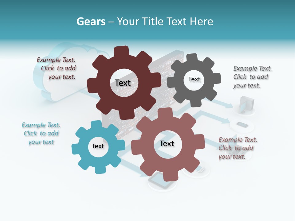 Computer Equipment Center Using Computer PowerPoint Template