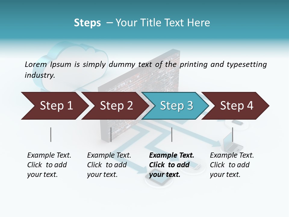 Computer Equipment Center Using Computer PowerPoint Template