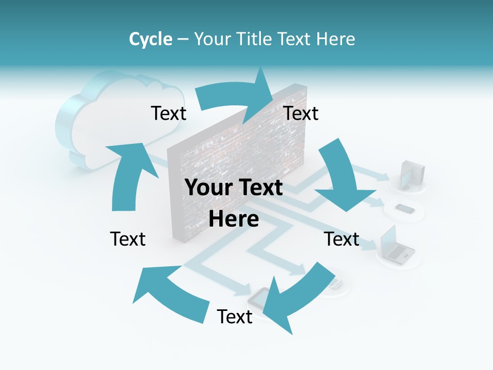 Computer Equipment Center Using Computer PowerPoint Template