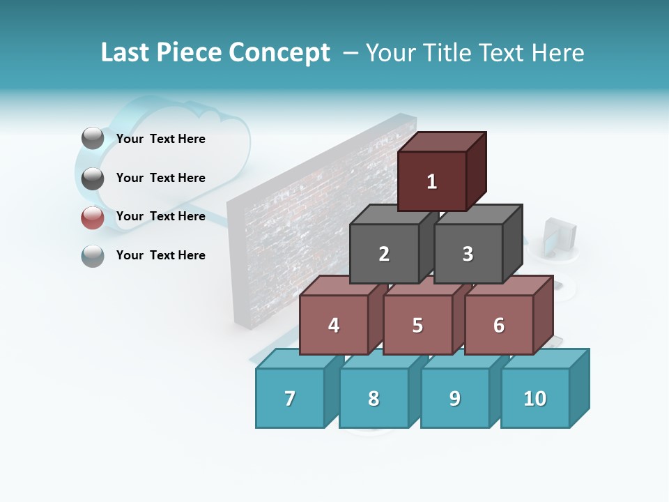Computer Equipment Center Using Computer PowerPoint Template