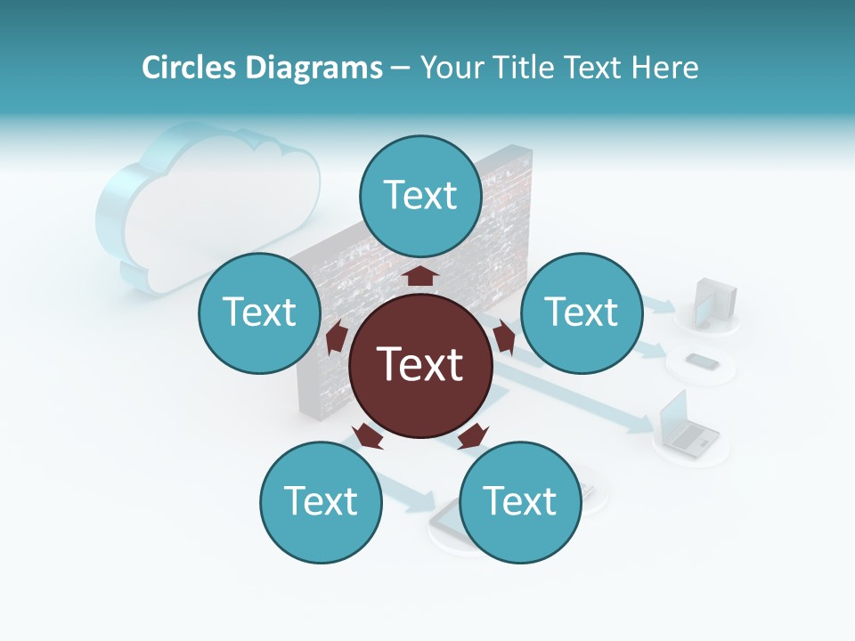 Computer Equipment Center Using Computer PowerPoint Template