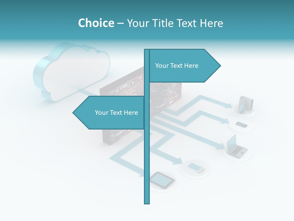 Computer Equipment Center Using Computer PowerPoint Template