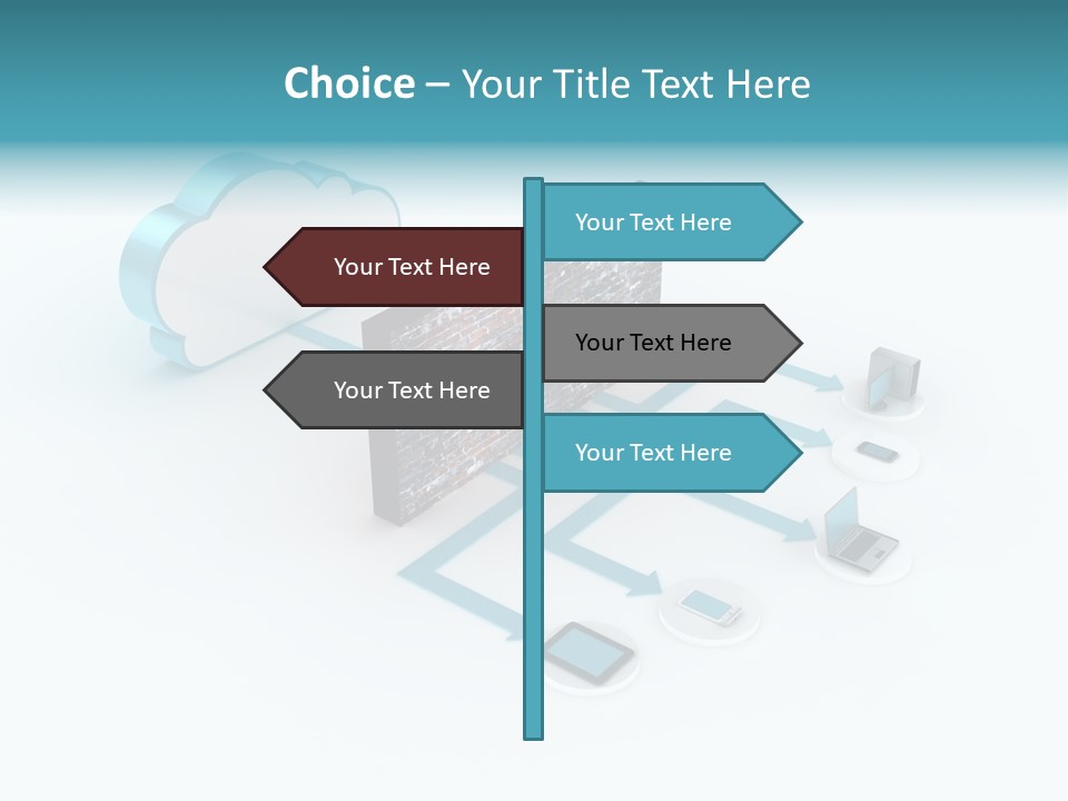 Computer Equipment Center Using Computer PowerPoint Template