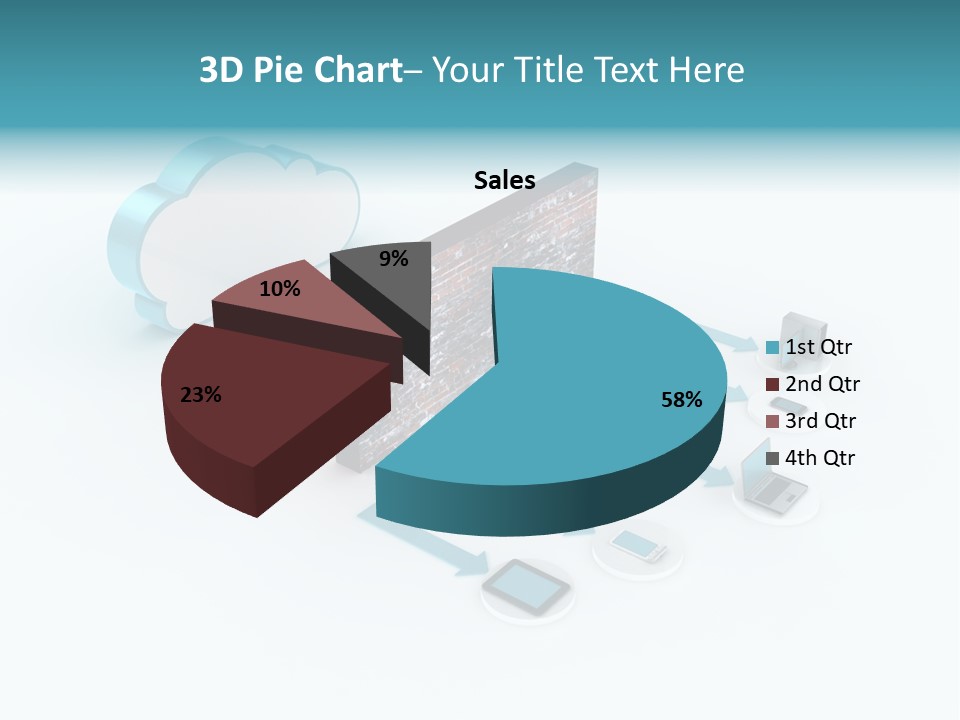 Computer Equipment Center Using Computer PowerPoint Template