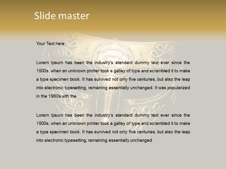 Disguise Stage Mysterious PowerPoint Template