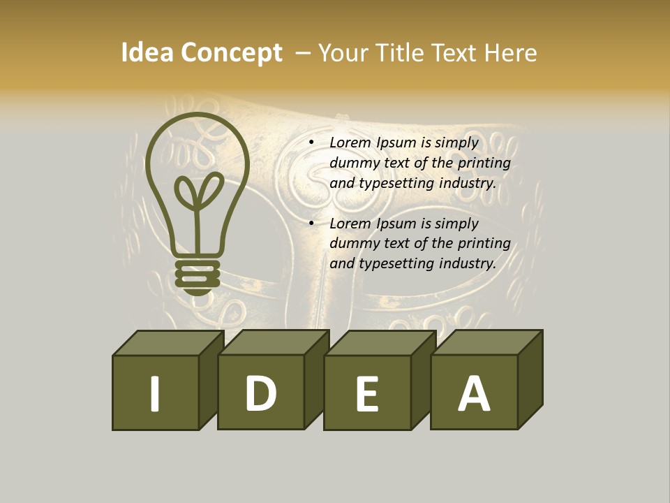 Disguise Stage Mysterious PowerPoint Template